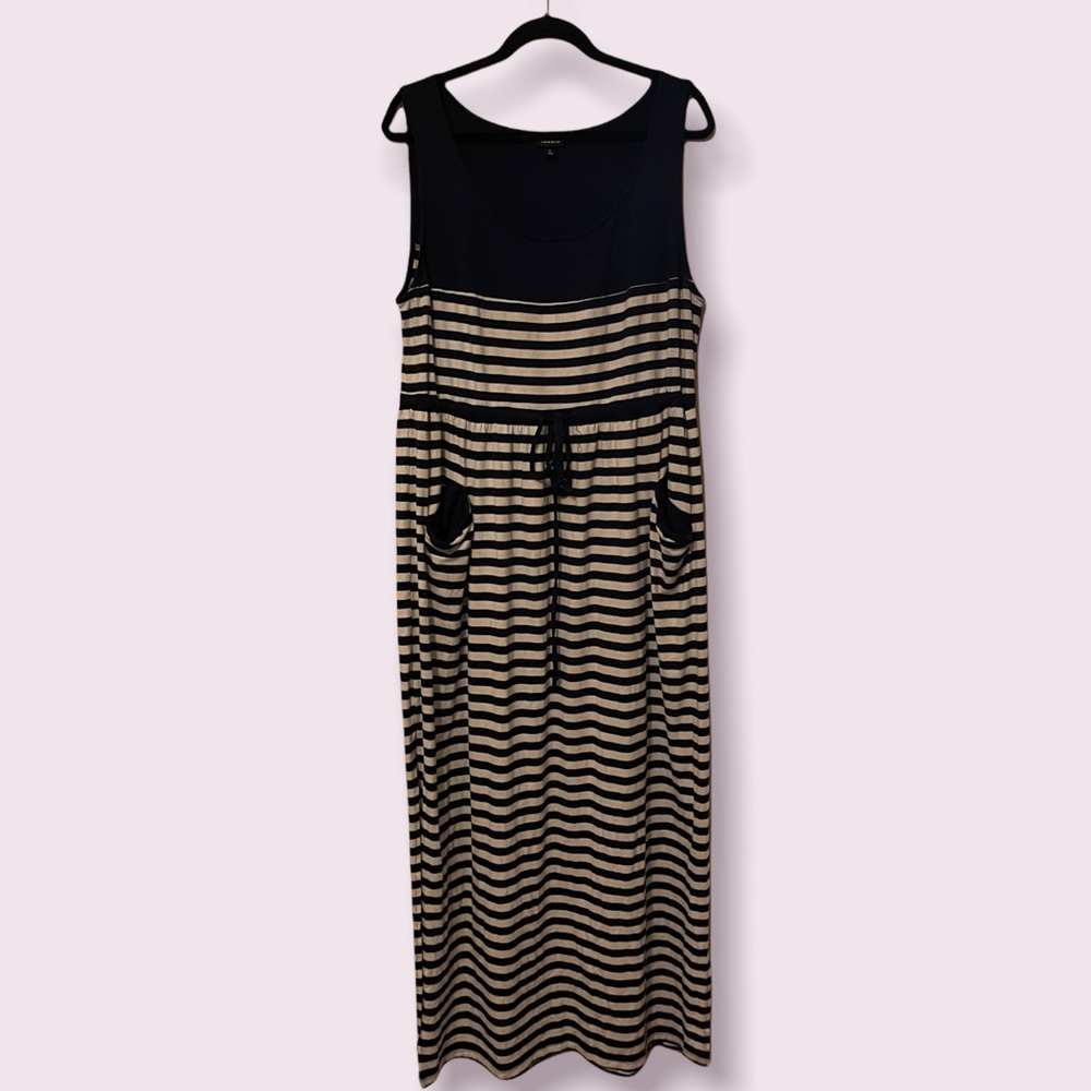 Torrid Navy & White Stripe Maxi Dress